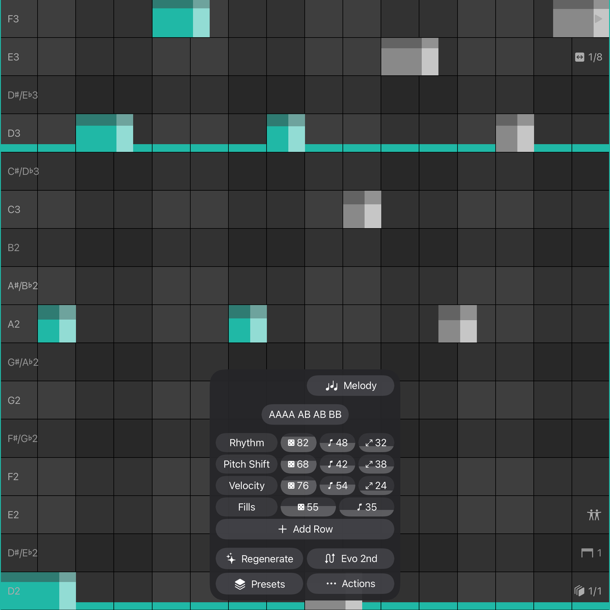 Tap Companion controls over an iPad Step Sequencer